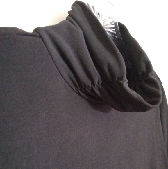Susan Graver black mock neck long sleeve top - Picture 4 of 8